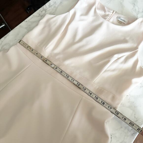 Calvin Klein Illusion Fit n Flare Sleeveless Blush Dress Women's Size 16P - Picture 12 of 13